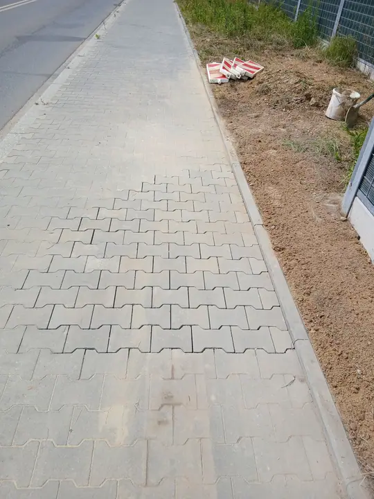 Odtworzona nawierzchnia z kostki brukowej